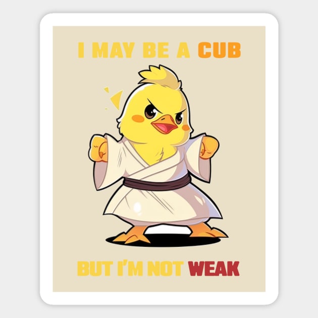 Little chick in Jedi outfit - I may be a cub, but I'm not weak Magnet by Tee-Magination